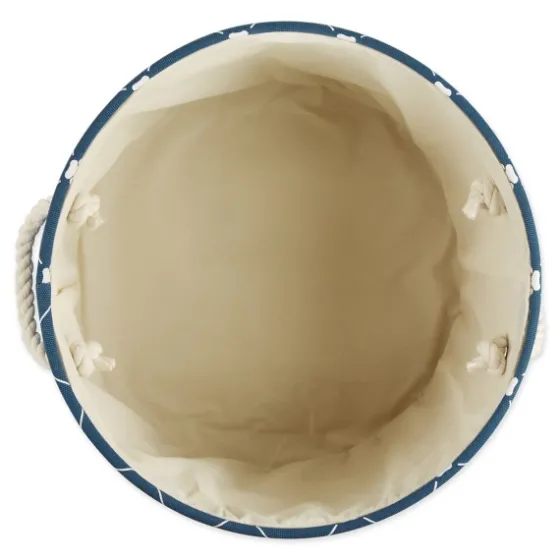 Navy Paw Trellis Round Basket, 15 In.-Kirkland's Home Outlet