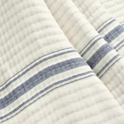 Navy Pick Stitch Stripe Decorative Throw-Kirkland's Home Shop
