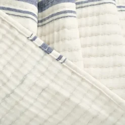 Navy Pick Stitch Stripe Queen Quilt-Kirkland's Home Discount