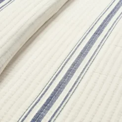 Navy Pick Stitch Stripe Queen Quilt-Kirkland's Home Discount