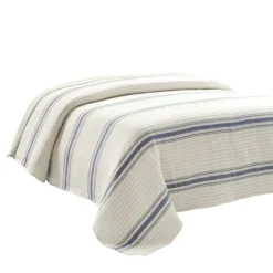 Navy Pick Stitch Stripe Queen Quilt-Kirkland's Home Discount