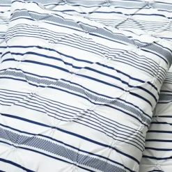 Navy Pintuck Stripe Full/Queen 5-Pc. Comforter Set-Kirkland's Home Shop