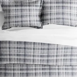 Navy Plaid Polka Dot 2-Pc. Twin Duvet Cover Set-Kirkland's Home Discount