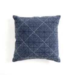 Navy Quilted Crosshatch Pillow-Kirkland's Home Fashion