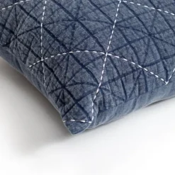 Navy Quilted Crosshatch Pillow-Kirkland's Home Fashion