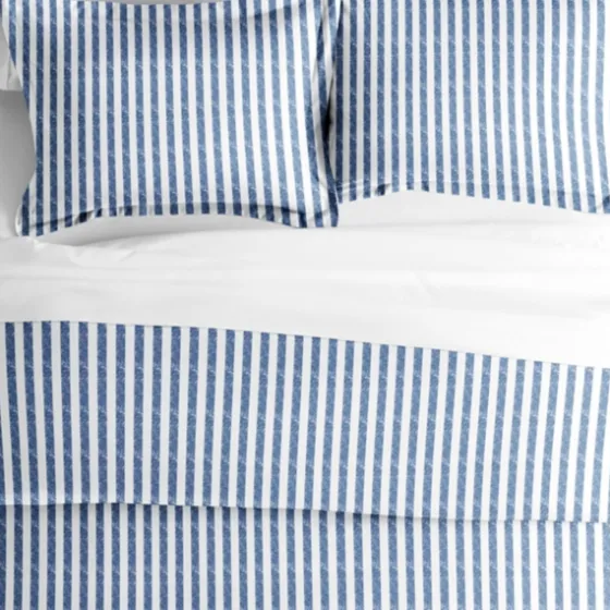 Navy Rugged Stripe 2-Pc. Twin Duvet Cover Set-Kirkland's Home Sale