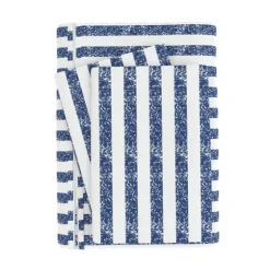 Navy Rugged Stripe 2-Pc. Twin Duvet Cover Set-Kirkland's Home Sale