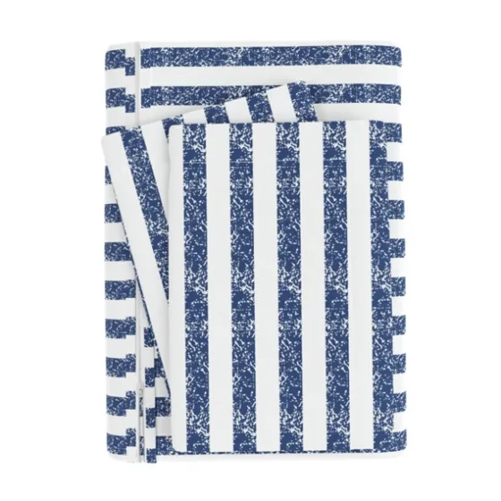 Navy Rugged Stripe 2-Pc. Twin Duvet Cover Set-Kirkland's Home Sale