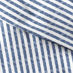 Navy Rugged Stripe 2-Pc. Twin Duvet Cover Set-Kirkland's Home Sale