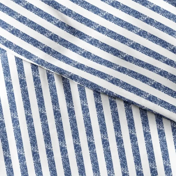Navy Rugged Stripe 2-Pc. Twin Duvet Cover Set-Kirkland's Home Sale