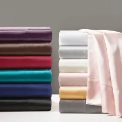 Navy Satin 6-Pc. Full Sheet Set-Kirkland's Home Shop
