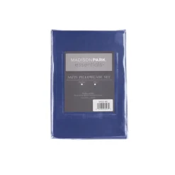 Navy Satin Standard 2-Pc. Pillow Case Set-Kirkland's Home New