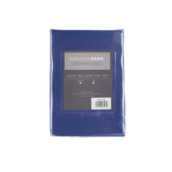 Navy Satin Standard 2-Pc. Pillow Case Set-Kirkland's Home New