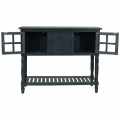 Navy Slatted Windowpane Console Table-Kirkland's Home Flash Sale