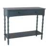 Navy Spindle 2-Drawer Console Table-Kirkland's Home Online