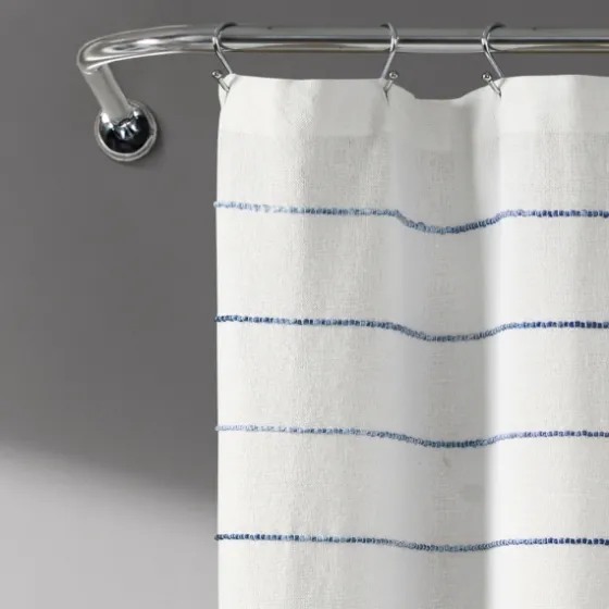 Navy Stripe Ombre Shower Curtain-Kirkland's Home Cheap