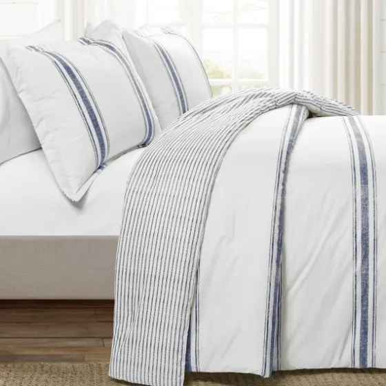Navy Stripe 3-Pc. King Comforter Set-Kirkland's Home Shop