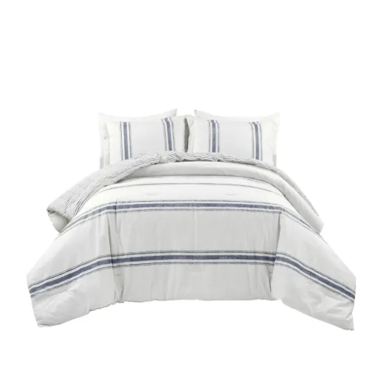 Navy Stripe 3-Pc. King Comforter Set-Kirkland's Home Shop