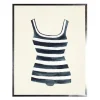 Navy Striped Bathing Suit Framed Art Print-Kirkland's Home Cheap