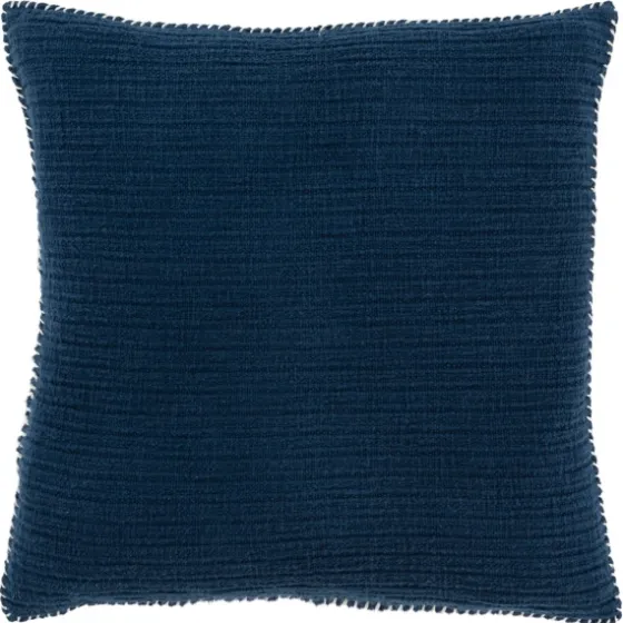 Navy Subtle Striped Oversized Pillow-Kirkland's Home Outlet