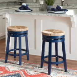 Navy Swivel Frame Counter Stool-Kirkland's Home Clearance