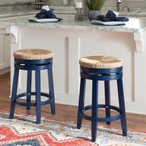 Navy Swivel Frame Counter Stool-Kirkland's Home Clearance
