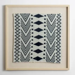 Navy Textile Shadowbox Wall Plaque-Kirkland's Home New