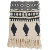 Navy Textured Geometric Fringed Throw-Kirkland's Home Best Sale