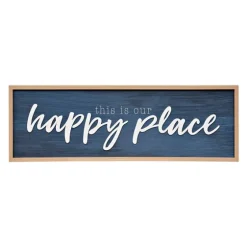Navy This Is Our Happy Place Plaque-Kirkland's Home Hot