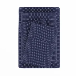 Navy Tiny Hearts 3-Pc. Twin Sheet Set-Kirkland's Home Cheap