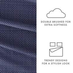 Navy Tiny Hearts 3-Pc. Twin Sheet Set-Kirkland's Home Cheap