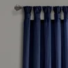 Navy Top Knotted Burlap Curtain Panel Set, 95 In.-Kirkland's Home Shop