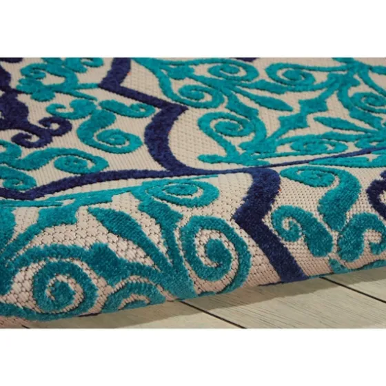 Navy Trellis Outdoor Area Rug, 7X10-Kirkland's Home Online