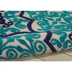 Navy Trellis Outdoor Area Rug, 5X7-Kirkland's Home Outlet