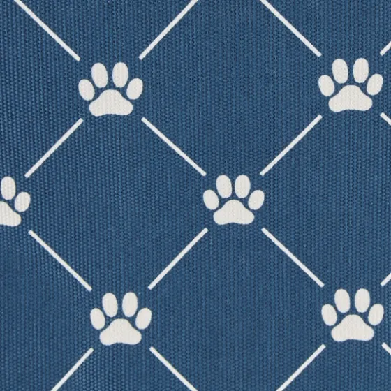 Navy Trellis Paw Print Storage Basket, 18 In.-Kirkland's Home Cheap