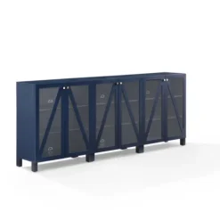 Navy Triangle 6-Door Wood Media Cabinet-Kirkland's Home Hot