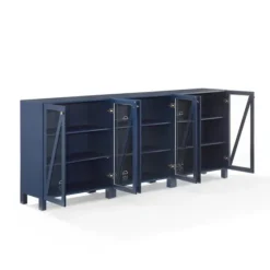 Navy Triangle 6-Door Wood Media Cabinet-Kirkland's Home Hot