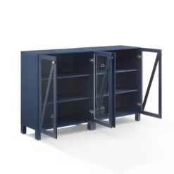 Navy Triangle 4-Door Wood Media Cabinet-Kirkland's Home Best
