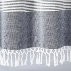 Navy Tucker Stripe Curtain Panel Set, 84 In.-Kirkland's Home Flash Sale