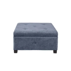 Navy Tufted Square Storage Ottoman-Kirkland's Home Store