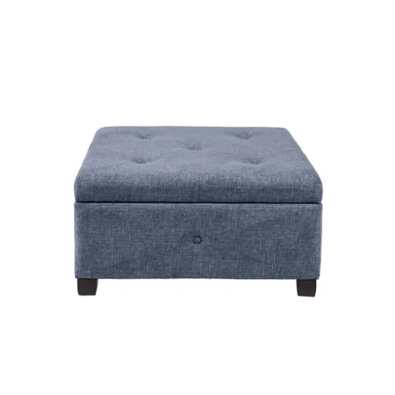 Navy Tufted Square Storage Ottoman-Kirkland's Home Store
