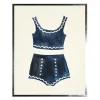 Navy Two Piece Bathing Suit Framed Art Print-Kirkland's Home Clearance
