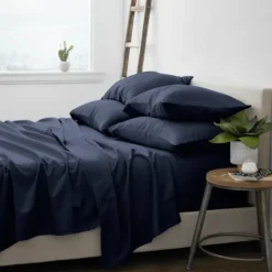 Navy Ultra Soft 6-Pc. Queen Sheet Set-Kirkland's Home Sale