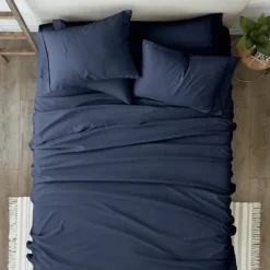 Navy Ultra Soft 6-Pc. Queen Sheet Set-Kirkland's Home Sale