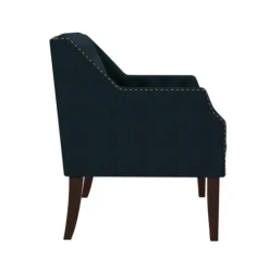 Navy Upholstered Button Tufted Accent Chair-Kirkland's Home Online