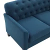 Navy Upholstered Button Tufted Loveseat-Kirkland's Home Hot