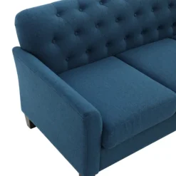 Navy Upholstered Button Tufted Loveseat-Kirkland's Home Hot