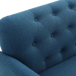 Navy Upholstered Button Tufted Loveseat-Kirkland's Home Hot