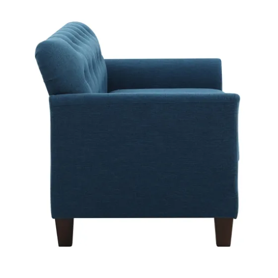 Navy Upholstered Button Tufted Loveseat-Kirkland's Home Hot