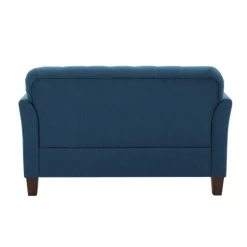 Navy Upholstered Button Tufted Loveseat-Kirkland's Home Hot